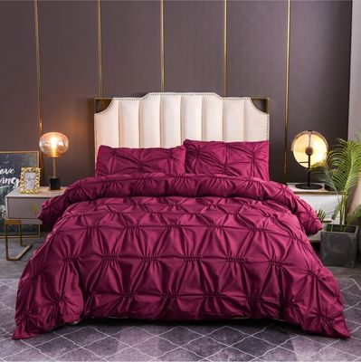 3pcs Set de roupa de cama de cor pura Flor de Fern 100% poliéster