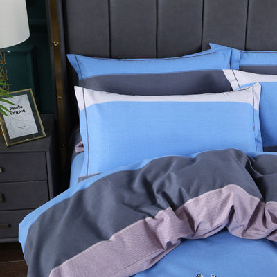 200TC de algodão de quatro peças de cobertura de cama impressa almofada com estilo europeu e americano