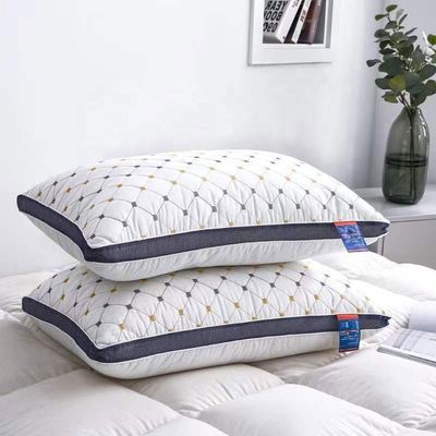 1.5-2 Kg Hilton almofada dupla linha personalizada e suave almofadas de cama de hotel para descontos quentes