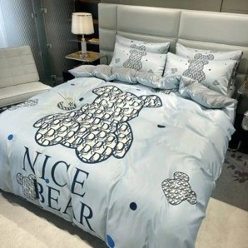 4 em 1 Cama de cama de algodão escovado de tamanho real em cores para casa e hotel de luxo