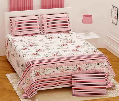 108 x 108 polegadas de cama dupla feita sob medida sem articulações em algodão para casamentos