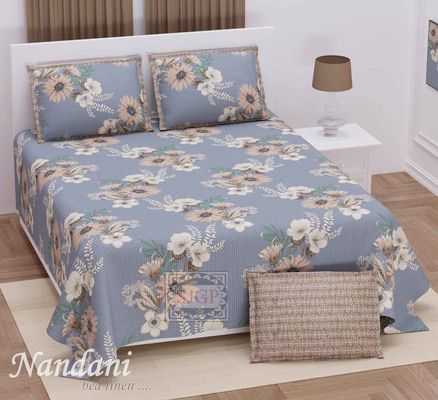 108 x 108 polegadas de cama dupla feita sob medida sem articulações em algodão para casamentos