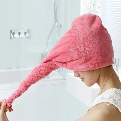 Home Logotipo personalizado Microfibra Secador de cabelo Toalha envolvente Turbante para secar rápido
