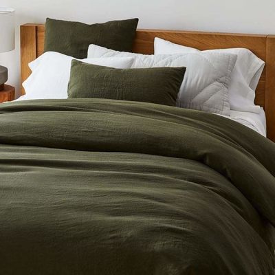 Conjunto de roupa de cama 100% de linho francês respirável para uma experiência de sono aconchegante e luxuosa