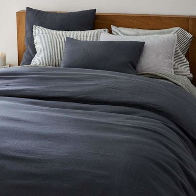 Conjunto de roupa de cama 100% de linho francês respirável para uma experiência de sono aconchegante e luxuosa