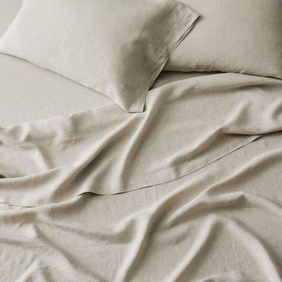 Conjunto de roupa de cama 100% de linho francês respirável para uma experiência de sono aconchegante e luxuosa