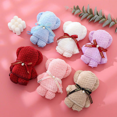 Ursinho Quadrado Teddy Plush Toy Preenchido Toalha Conjunto de Brinquedos de Natal Presente