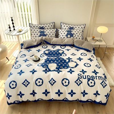 Grade Twin Size Cobertura de colchão Lenços de cama Set de roupa de cama 4 em 1 Algodão escovado Não descartável