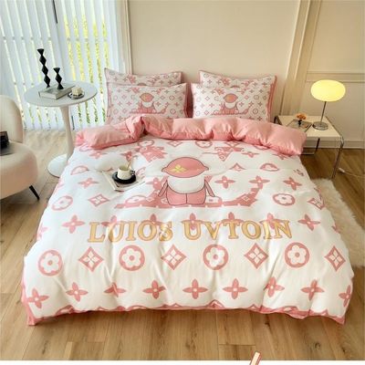 Grade Twin Size Cobertura de colchão Lenços de cama Set de roupa de cama 4 em 1 Algodão escovado Não descartável
