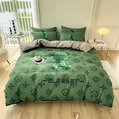 Grade Twin Size Cobertura de colchão Lenços de cama Set de roupa de cama 4 em 1 Algodão escovado Não descartável