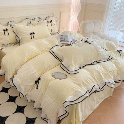 Solid Pattern King Size Designer Bedding Sets Consolator Sets para casa e quarto