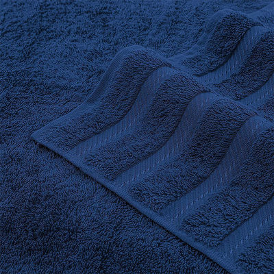 6 peças de toalha de algodão de luxo Dobby Border para banheiro