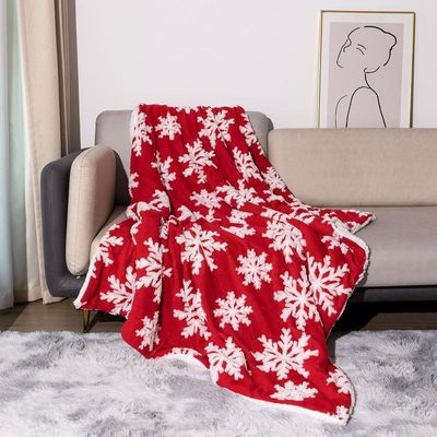 Quebra-cabeça em espessura de duas camadas, estilo Natal, coral, lã de coral, lançamento de sherpa.