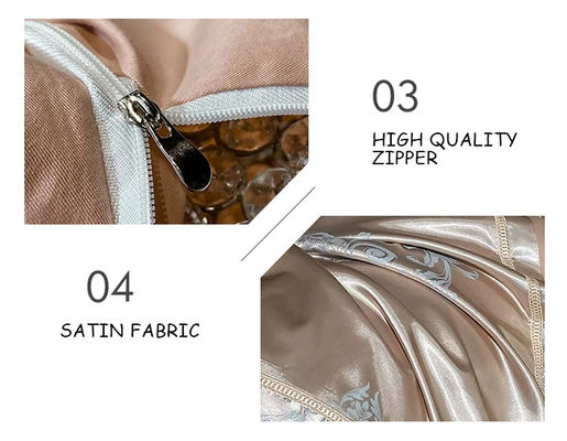Jacquard de Casamento Impresso Luxo King Size Set de Cama Satinada de Seda para Conforto Sustentável
