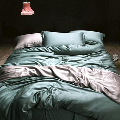 Home Set de roupa de cama Oeko-tex Certificado Lenzing Tencel Coberta de edredom e lençol de seda macio