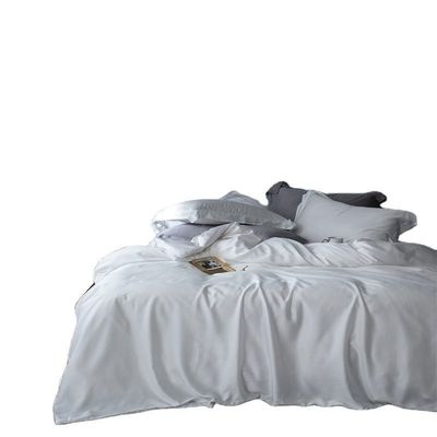 Home Set de roupa de cama Oeko-tex Certificado Lenzing Tencel Coberta de edredom e lençol de seda macio