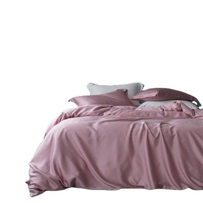 Home Set de roupa de cama Oeko-tex Certificado Lenzing Tencel Coberta de edredom e lençol de seda macio