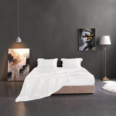 Impressão Reativa Luxury Silk Satin Bedding Set Pure Mulberry 19 Momme Silk 4pcs para casa