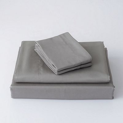 300TC lençóis de cama de bambu tamanho padrão e padrão sólido para um conjunto de roupa de cama de luxo