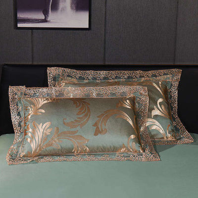 Estilo Europeu Luxo Satin Silk Hotel Exquisita Jacquard Lamento Conjunto Vantagem Sólida