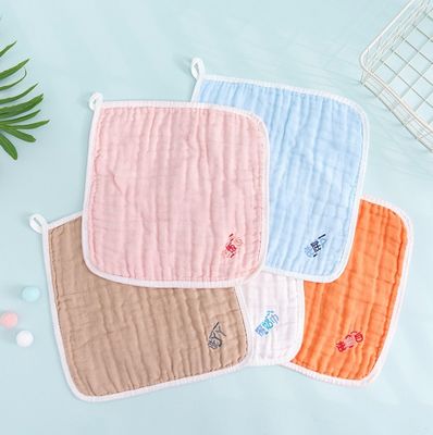 100% de algodão sustentável Quadrados de muselina para bebê Unisex Roupa facial de muselina reutilizável