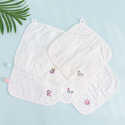 100% de algodão sustentável Quadrados de muselina para bebê Unisex Roupa facial de muselina reutilizável