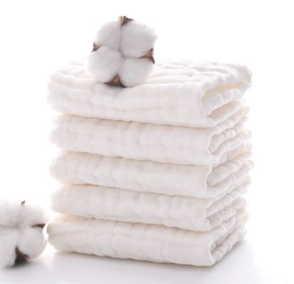 100% de algodão sustentável Quadrados de muselina para bebê Unisex Roupa facial de muselina reutilizável