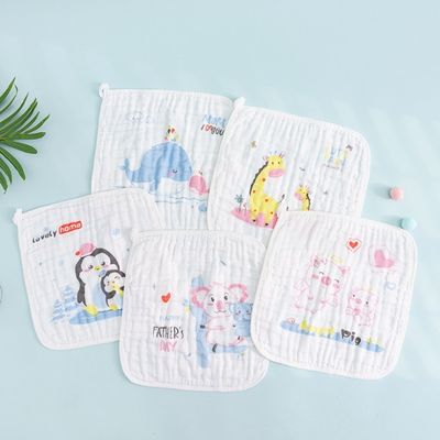 100% de algodão sustentável Quadrados de muselina para bebê Unisex Roupa facial de muselina reutilizável