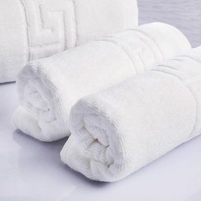 Comfort Hotel Luxury Jacquard Toalha de banho branco 100% algodão Toalha de praia grande para OEM
