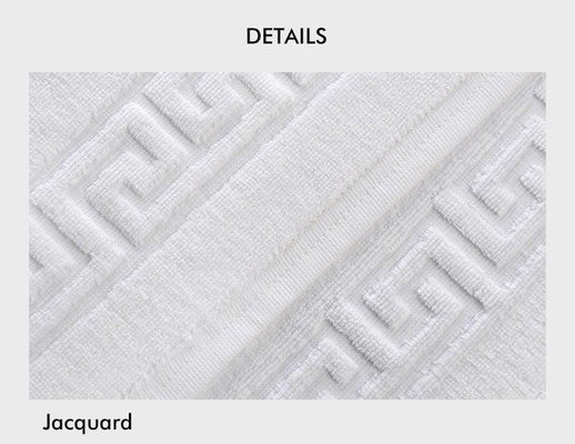 Comfort Hotel Luxury Jacquard Toalha de banho branco 100% algodão Toalha de praia grande para OEM