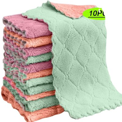 10pcs Toalha de mistura de algodão para limpeza doméstica