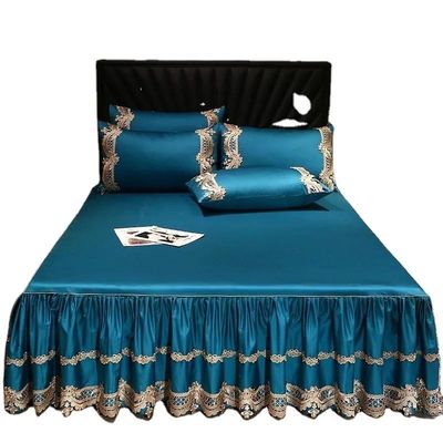 Adicione estilo e conforto ao seu quarto com saias de cama em tecido de algodão de poliéster