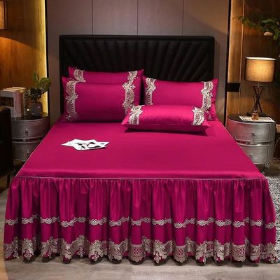 Adicione estilo e conforto ao seu quarto com saias de cama em tecido de algodão de poliéster