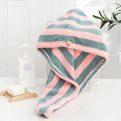 Turbante de secagem de cabelos de microfibras altamente absorventes para secar rapidamente o cabelo longo e grosso