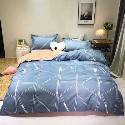 130 * 70 Set de roupa de cama de densidade de tecido com padrão geométrico e design personalizado