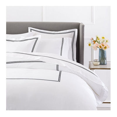 Estilo Europeu e Americano 400TC Luxury Embroidered Duvet Cover Set para Queen Size Bed