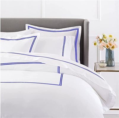 Estilo Europeu e Americano 400TC Luxury Embroidered Duvet Cover Set para Queen Size Bed