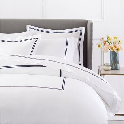 Estilo Europeu e Americano 400TC Luxury Embroidered Duvet Cover Set para Queen Size Bed