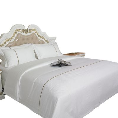 Lençol de cama de hotel em algodão 100% com 300tc de fio e enchimento de gansos