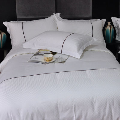 Lençol de cama de hotel em algodão 100% com 300tc de fio e enchimento de gansos