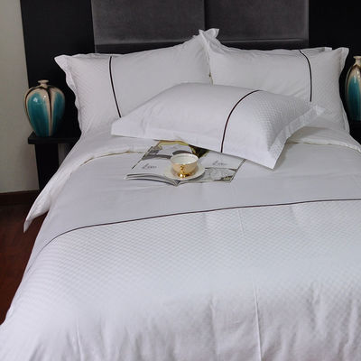 Lençol de cama de hotel em algodão 100% com 300tc de fio e enchimento de gansos