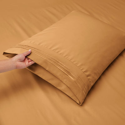 Set de lençóis de cama de microfibra para roupas de cama de cores sólidas no mercado do Canadá e do México