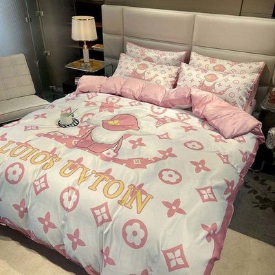 Set de roupa de cama de algodão escovado de tamanho queen 4 em 1 A escolha definitiva para um quarto da moda
