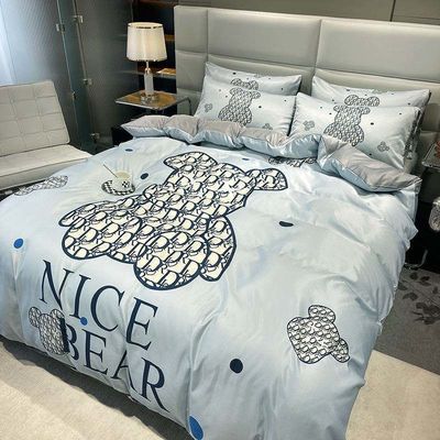 Set de roupa de cama de algodão escovado de tamanho queen 4 em 1 A escolha definitiva para um quarto da moda