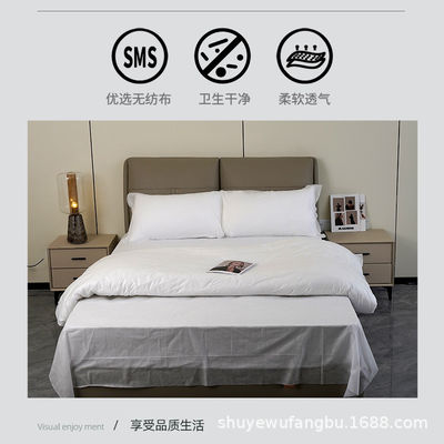 Não tecido 4 em 1 Set de roupa de cama para viagens 40 Conta de tecido Lençóis descartáveis Hospital