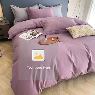 Conjunto de roupa de cama de seda Confortador Lenço de cama Cobertura de colcha Não descartável Conjunto de roupa de cama de designer