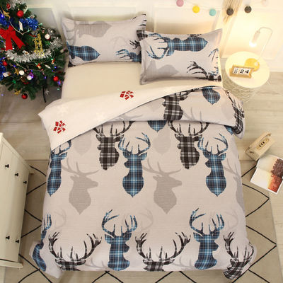 Densidade de tecido personalizado Setes de conforto de roupa de cama festiva de inverno para casa Natal 4pc