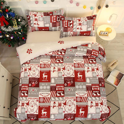 Densidade de tecido personalizado Setes de conforto de roupa de cama festiva de inverno para casa Natal 4pc