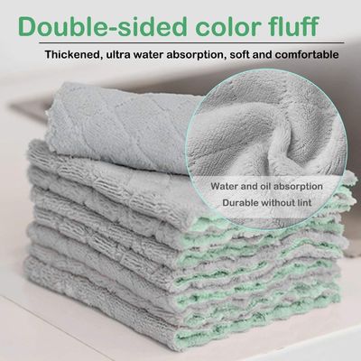 Tecido de limpeza de microfibra de design de tricô para casa Kit livre de lente e multicolorido