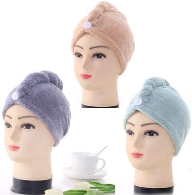 T/T Prazo de pagamento BSCI Microfibra Toalha de cabelo envoltório mulheres Mágica Toalha de secagem rápida do cabelo